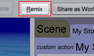 Click the 'Remix' button in the toolbar.