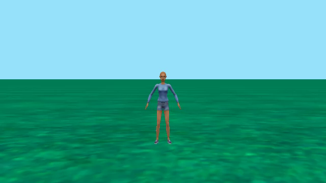 Ronalda doing jumping jacks
